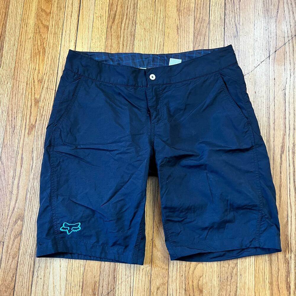 Fox Racing Shorts Women Large Cargo Padded Lined Cycle Shorts Black